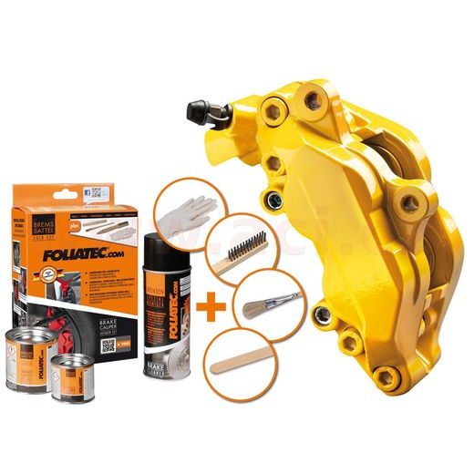 FOLIATEC DVOJZLOŽKOVÁ FARBA NA BRZDY, FARBA ŽLTÁ 400ML (PERFORMANCE YELLOW)