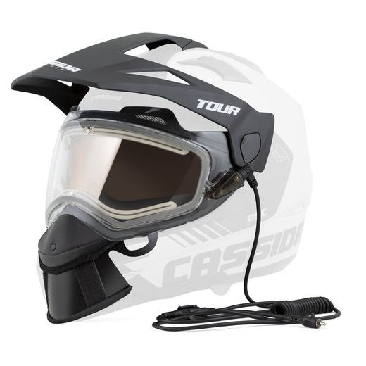 SADA PRE ELEKTRICKÝ VÝHŘEV PLEXI PRILIEB TOUR, CASSIDA (ČÍRE PLEXI, ORANŽOVÁ ANTIFOG CLONA)