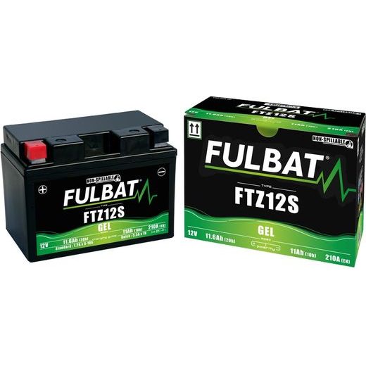 BATÉRIE 12V, YTZ12S GÉL, 12V, 11AH, 210A, BEZÚDRŽBOVÁ GÉL TECHNOLÓGIE 150X88X110 FULBAT (AKTIVOVANÁ VE VÝROBE)
