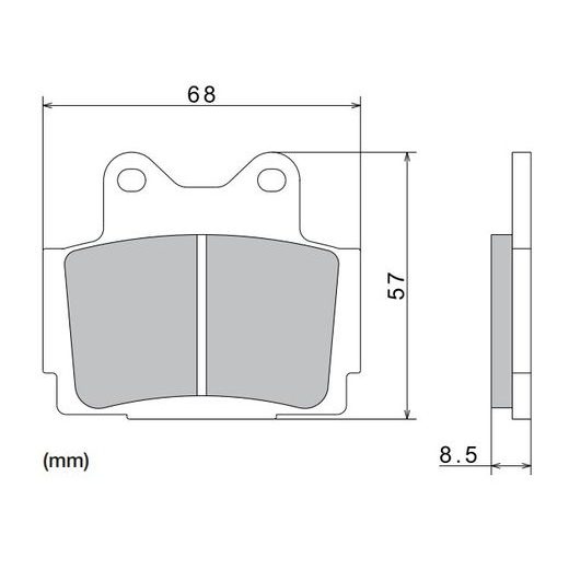 BRZDOVÉ DOŠTIČKY, NISSIN (SEMI-METALICKÁ ZMES) 2 KS V BALENIE