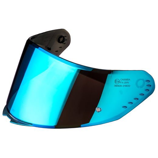 PLEXI PRE PRILBY AERO S PRÍPRAVOU PRE PINLOCK, CASSIDA - ČR (ZRKADLOVÉ MODRÉ REVO)