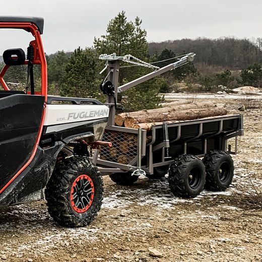 SHARK WOOD 1500, VOZÍK ZA ČTYŘKOLKU, ČERNÝ