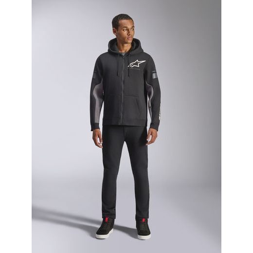 MIKINA ESEMEX HOODIE, ALPINESTARS (ČERNÁ/ŠEDÁ)