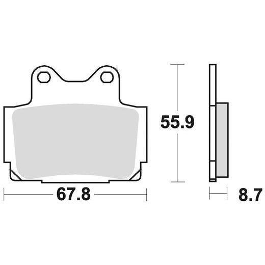 BRZDOVÉ DOŠTIČKY, BRAKING (SEMI-METALICKÁ ZMES SM1) 2 KS V BALENIE