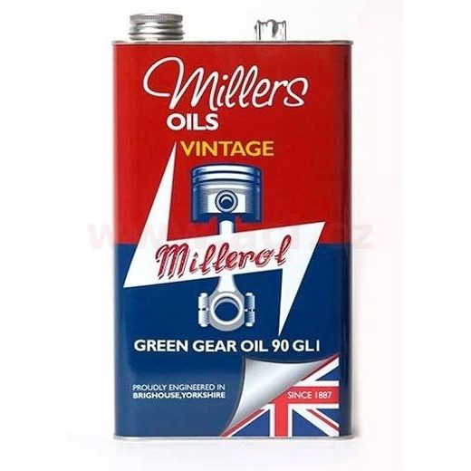 MILLERS OILS GREEN GEAR OIL 90 GL1 - PREVODOVÝ MINERÁLNE OLEJ BEZ VYSOKOTLAKOVÝCH ADITÍV 5 L