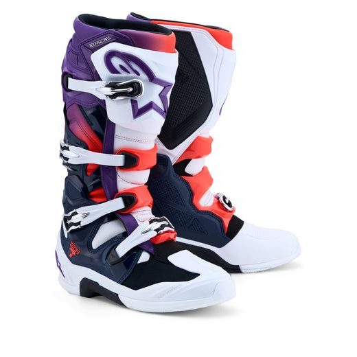 TOPÁNKY TECH 7, ALPINESTARS (FIALOVÁ/BÍLÁ/TMAVĚ MODRÁ/ČERVENÁ FLUO) 2027