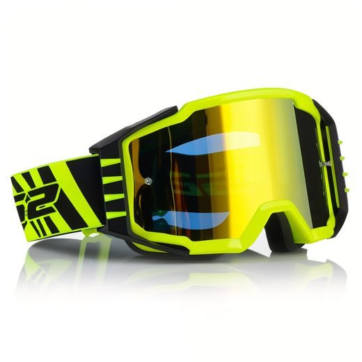 LS2 CHARGER PRO GOGGLE H-V YELLOW WITH IRIDIUM VISOR