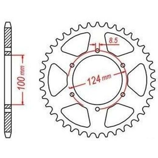 OCEĽOVÁ ROZETA PRE SEKUNDÁRNE REŤAZY TYPU 520, JT - ANGLICKO (37 ZUBOV)