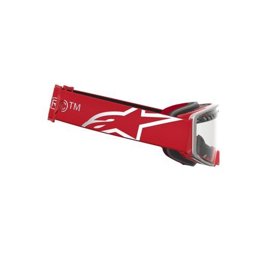 OKULIARE SUPERTECH DURA AIR FLUID, ALPINESTARS (ČERVENÁ/STŘÍBRNÁ, ČÍRE PLEXI) 2027