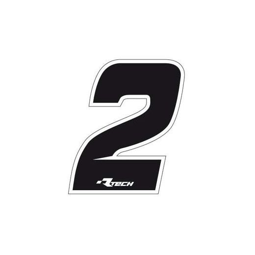 SAMOLEPKA ČÍSLO 2 VEĽKOSŤ 11,5X14,5CM, RTECH (ČIERNE, 10 KS)