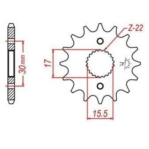 REŤAZOVÉ KOLIESKO PRE SEKUNDÁRNE REŤAZY TYPU 420, JT - ANGLICKO (16 ZUBOV)