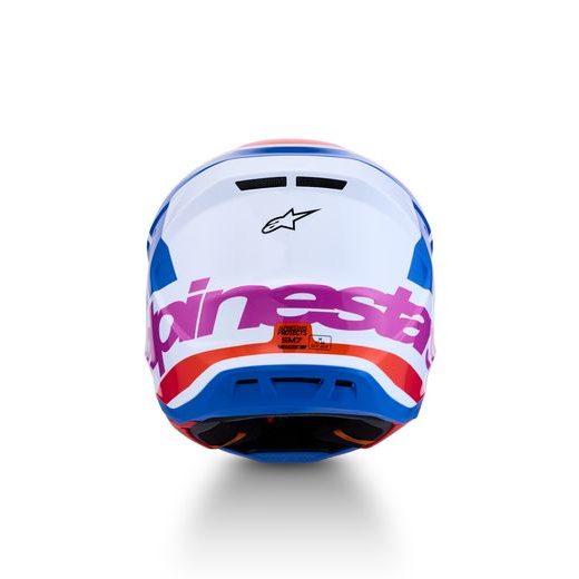 PRILBA S-M7 CORE, ALPINESTARS (BÍLÁ/MODRÁ/ORANŽOVÁ/RŮŽOVÁ) 2027