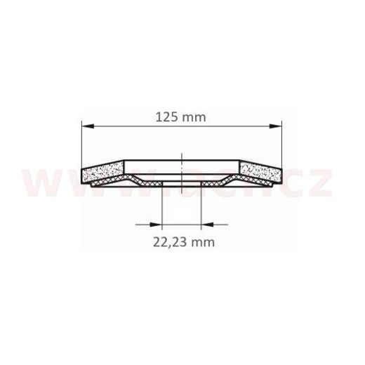 LAMELOVÝ KOTOUČ ŠIKMÝ 125 MM (PRO INOX/OCEL, OCEL) HRUBOST P80, LUKAS (NĚMECKO)