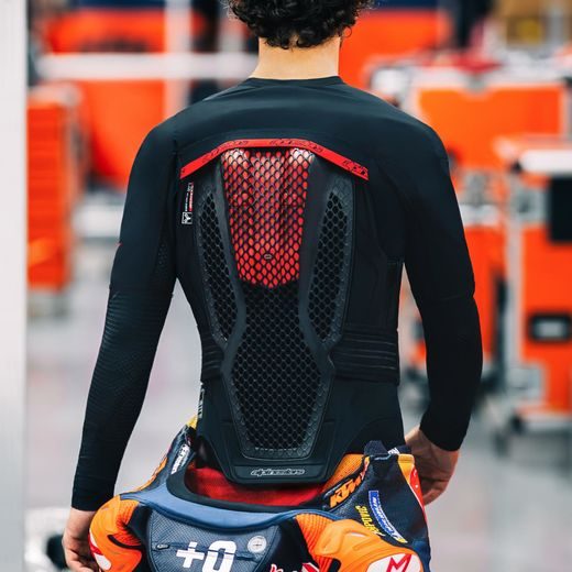 AIRBAGOVÁ VESTA TECH-AIR®10 V2 RACE SYSTEM, ALPINESTARS (ČERNÁ/ČERVENÁ/ŠEDÁ) 2026