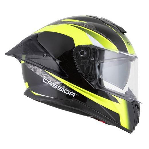 PRILBA INTEGRAL GTS 2.1 MEGA, CASSIDA (ČERNÁ/ŽLUTÁ FLUO/BÍLÁ) PLEXI S PRÍPRAVOU PRE PINLOCK 2026