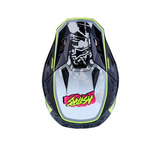PRILBA S-M7 BLASTER, ALPINESTARS (ČERNÁ/ŠEDÁ/BÍLÁ/ŽLUTÁ FLUO) 2027