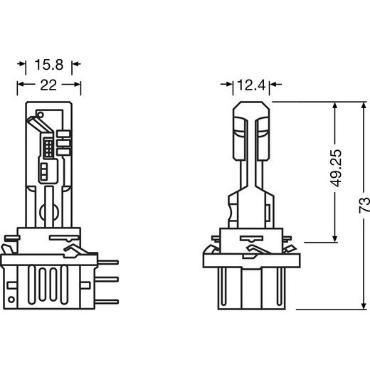 OSRAM LED ŽÁROVKA LEDRIVING HL EASY GEN 2 H15, 6500K, 2 KS