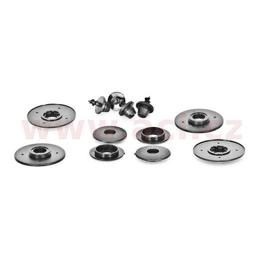 PLASTOVÉ PRÍCHYTKY PRE ČIERNE KOBERČEKY S VYŠŠÍM OKRAJOM, OKRÚHLE (SADA 4 KS)