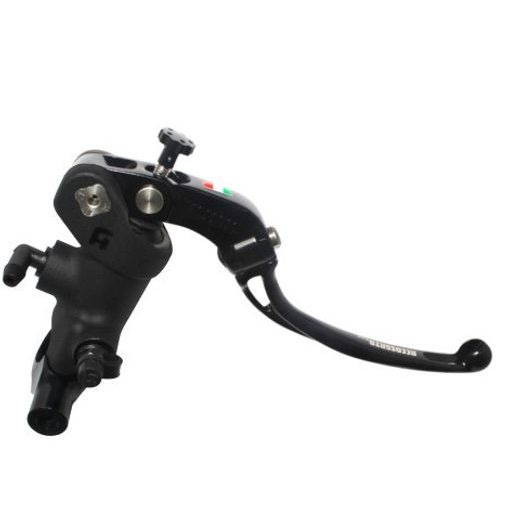 RADIAL BRAKE MASTER CYLINDER ACCOSSATO PC008 PRS 19X17-18-19 WITH FOLDING LEVER, SILVER