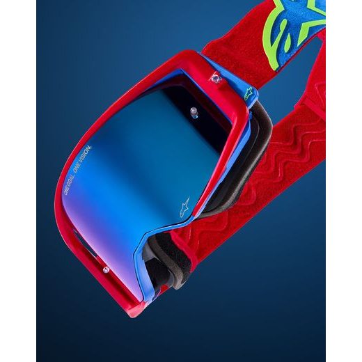 OKULIARE SUPERTECH STREAM, ALPINESTARS (ŠEDÁ/MULTICOLOR, ZRKADLOVÉ STRIEBORNÉ PLEXI) 2025