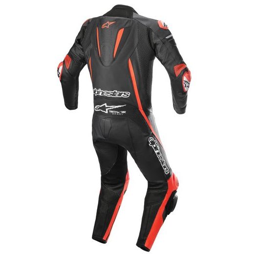 JEDNODIELNA KOMBINÉZA FUSION, TECH-AIR KOMPATIBILNÝ, ALPINESTARS (ČERNÁ/ČERVENÁ FLUO)