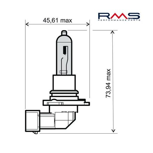 ŽIAROVKA RMS 246510095 12V 65W, HB3 BIELA