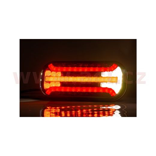 ZADNÍ SVĚTLO LED 214,3X94,3 MM, S DYNAMICKÝM SMĚR. SVĚTLEM, KABEL 1 M, L=P