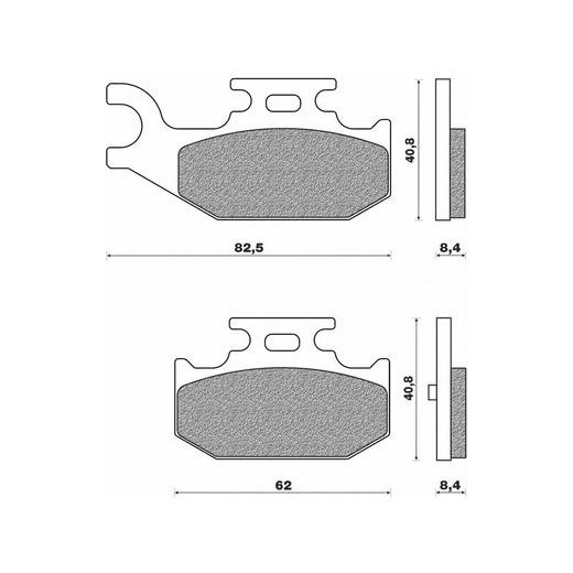 BRZDOVÉ DOŠTIČKY (ZMES OFF ROAD ATV SINTERED) NEWFREN (2 KS V BALENIE)