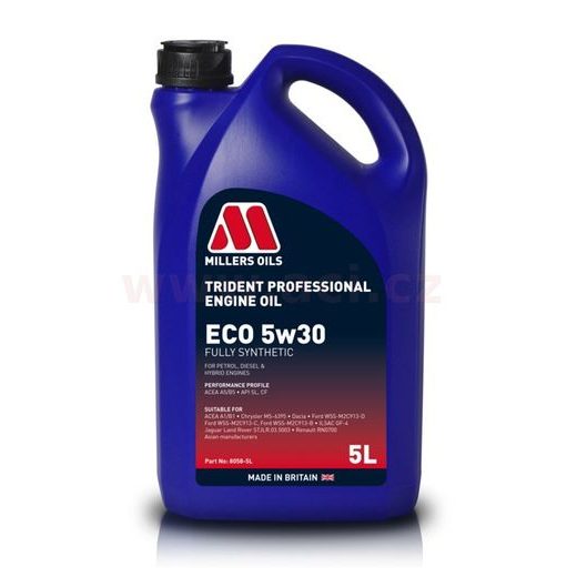 MILLERS OILS TRIDENT PROFESSIONAL ECO 5W30, PLNE SYNTETICKÝ, 5 L