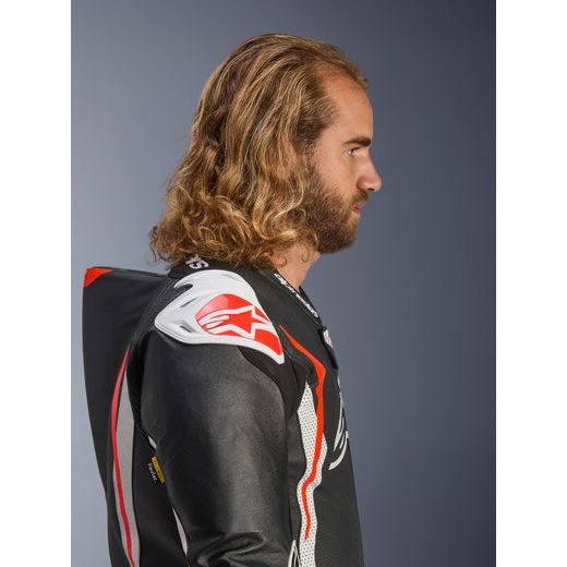 JEDNODIELNA KOMBINÉZA GP TECH V5, ALPINESTARS (ČERNÁ/BÍLÁ/ČERVENÁ FLUO) 2026