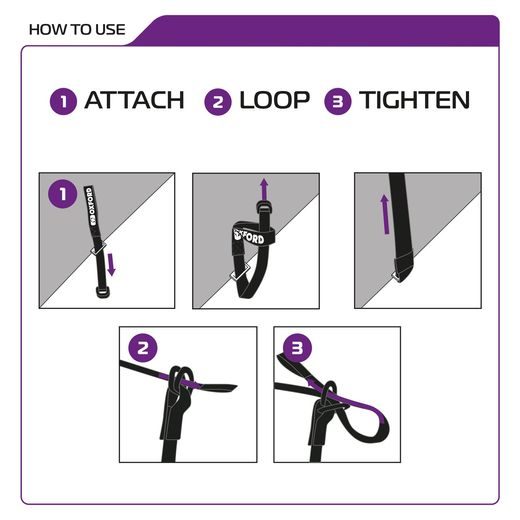 ZAVAZADLOVÉ POPRUHY ATLAS D-RING, 2 KS, OXFORD (ČIERNA. 26MM X 1,2M)