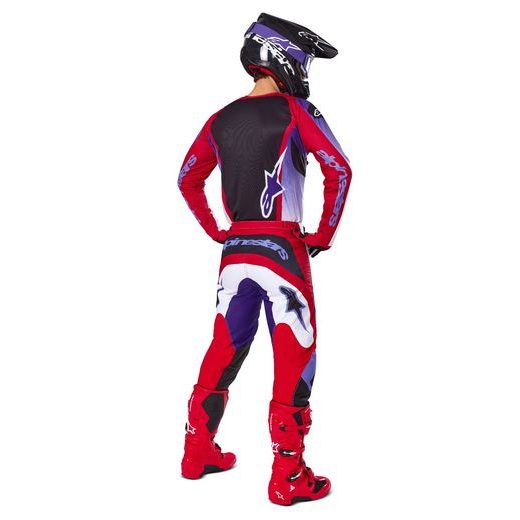 NOHAVICE FLUID WURX, ALPINESTARS (FIALOVÁ/ČERVENÁ) 2025