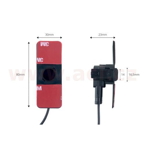 PARKOVACÍ ASISTENT ZADNÍ - ZVUKOVÁ SIGNALIZACE + LED DISPLEJ, 4X SENZOR 16,5 MM PRO VNITŘNÍ MONTÁŽ (ČERNÉ)