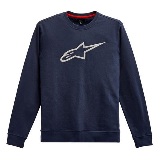 MIKINA AGELESS CREW FLEECE, ALPINESTARS (MODRÁ/BÍLÁ)