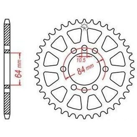 DURALOVÁ ROZETA PRE SEKUNDÁRNE REŤAZY TYPU 520, JT - ANGLICKO (42 ZUBOV)