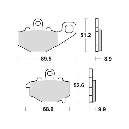 BRZDOVÉ DOŠTIČKY, BRAKING (SEMI-METALICKÁ ZMES SM1) 2 KS V BALENIE