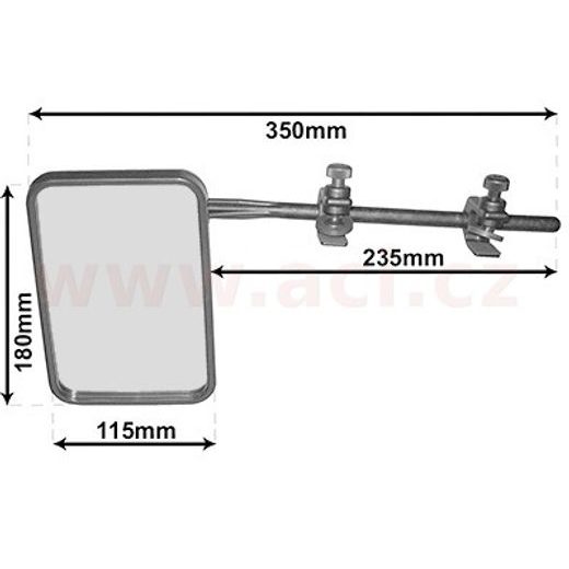 UNIVERZÁLNÍ PŘÍDAVNÁ ZP. ZRCÁTKA KARAVAN S UCHYCENÍM NA ZRCÁTKO (SADA L+P)