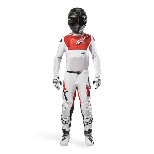 NOHAVICE SUPERTECH WARD, ALPINESTARS (BÍLÁ/ORANŽOVÁ) 2024