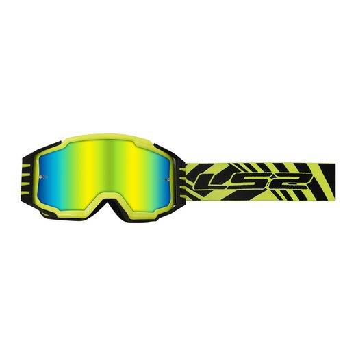 LS2 CHARGER PRO GOGGLE H-V YELLOW WITH IRIDIUM VISOR