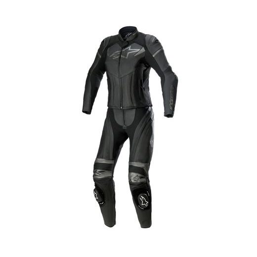 DVOJDIELNA KOMBINÉZA STELLA GP PLUS 2, ALPINESTARS (ČERNÁ/METALICKÁ ŠEDÁ)