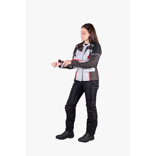 TOUR WOMEN'S JACKET IXS EVANS-ST 2.0 X56048 SIVO-ČERVENÉ DS