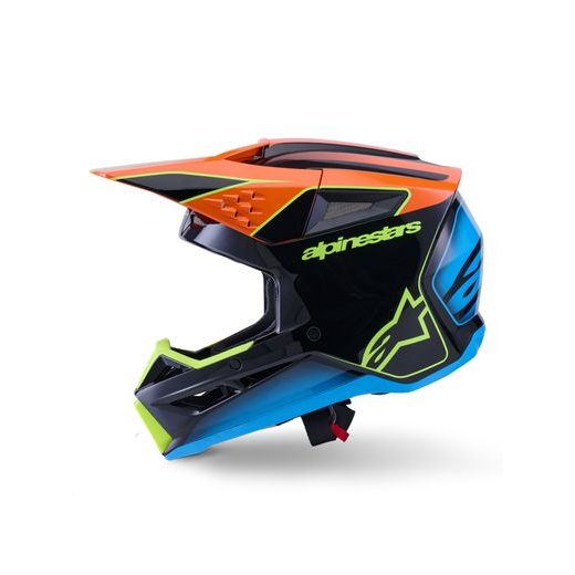 PRILBA S-M3 FRAY, ALPINESTARS (ČERNÁ/ORANŽOVÁ FLUO/ŽLUTÁ FLUO/TYRKYSOVÁ) 2026