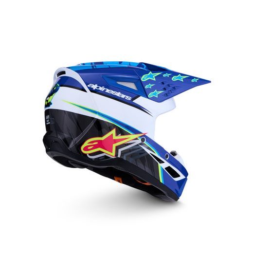 PRILBA S-M3 FALCON, ALPINESTARS (MODRÁ/BÍLÁ/ČERNÁ/RŮŽOVÁ FLUO/ŽLUTÁ FLUO) 2027
