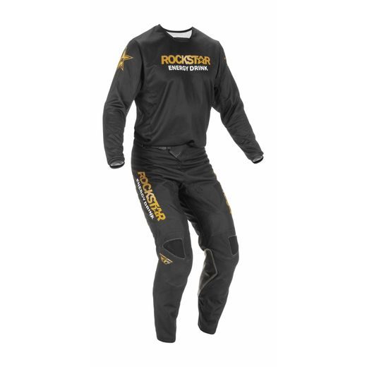 NOHAVICE KINETIC ROCKSTAR, FLY RACING - USA 2023 (ČERNÁ/ZLATÁ)