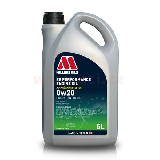 MILLERS OILS MOTOROVÝ OLEJ PLNE SYNTETICKÝ S NANOČÁSTICEMI EE PERFORMANCE 0W20 5L