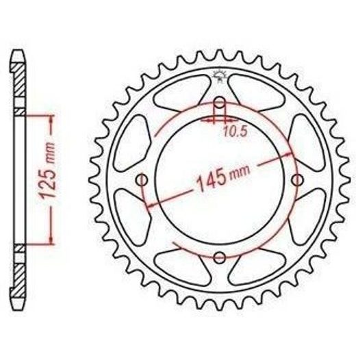 OCEĽOVÁ ROZETA PRE SEKUNDÁRNE REŤAZY TYPU 428, JT - ANGLICKO (56 ZUBOV)
