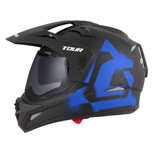 PRILBA TOUR 2.0 CREW, CASSIDA (ČIERNA MATNÁ/MODRÁ, PLEXI S PRÍPRAVOU PRE PINLOCK) 2026