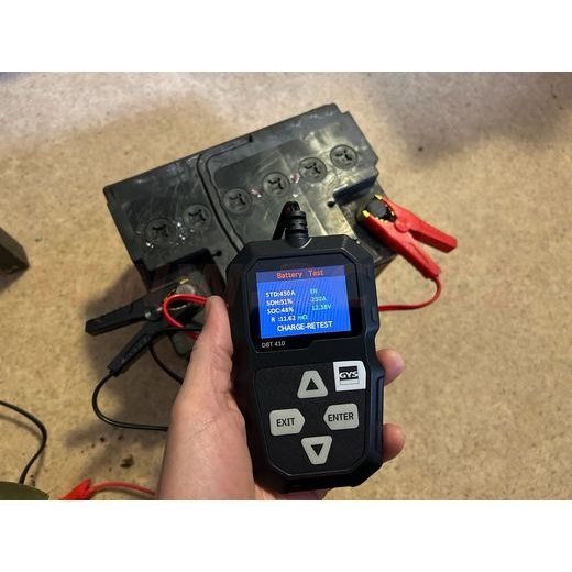 TESTER BATERIÍ, NAPĚTÍ, PROUD, DOBÍJENÍ, 12 V, 7 - 240 AH, GYS DBT 410 - START/STOP