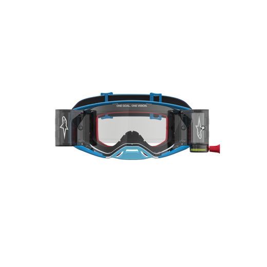 OKULIARE SUPERTECH FIRMA ROLL-OFF WIDE VISION, ALPINESTARS (MODRÁ/STŘÍBRNÁ, ČÍRE PLEXI A ROLL-OFF SYSTÉM) 2027