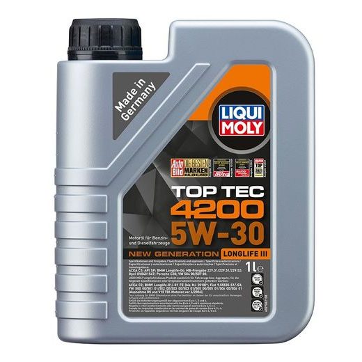 LIQUI MOLY TOP TEC 4200 5W-30 NEW GENERATION, SYNTETICKÝ MOTOROVÝ OLEJ 1 L